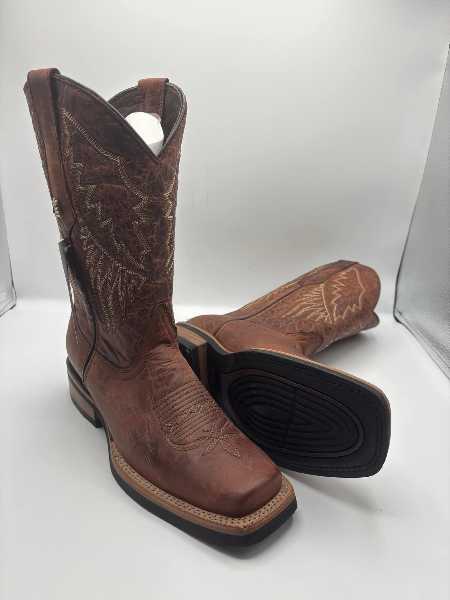 Men's - Cowhide - Square Toe - Double Stitched