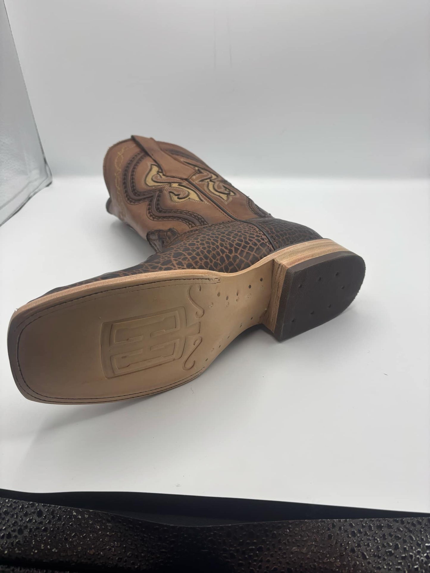 Caiman - Brown - Square Toe - Double Stitched