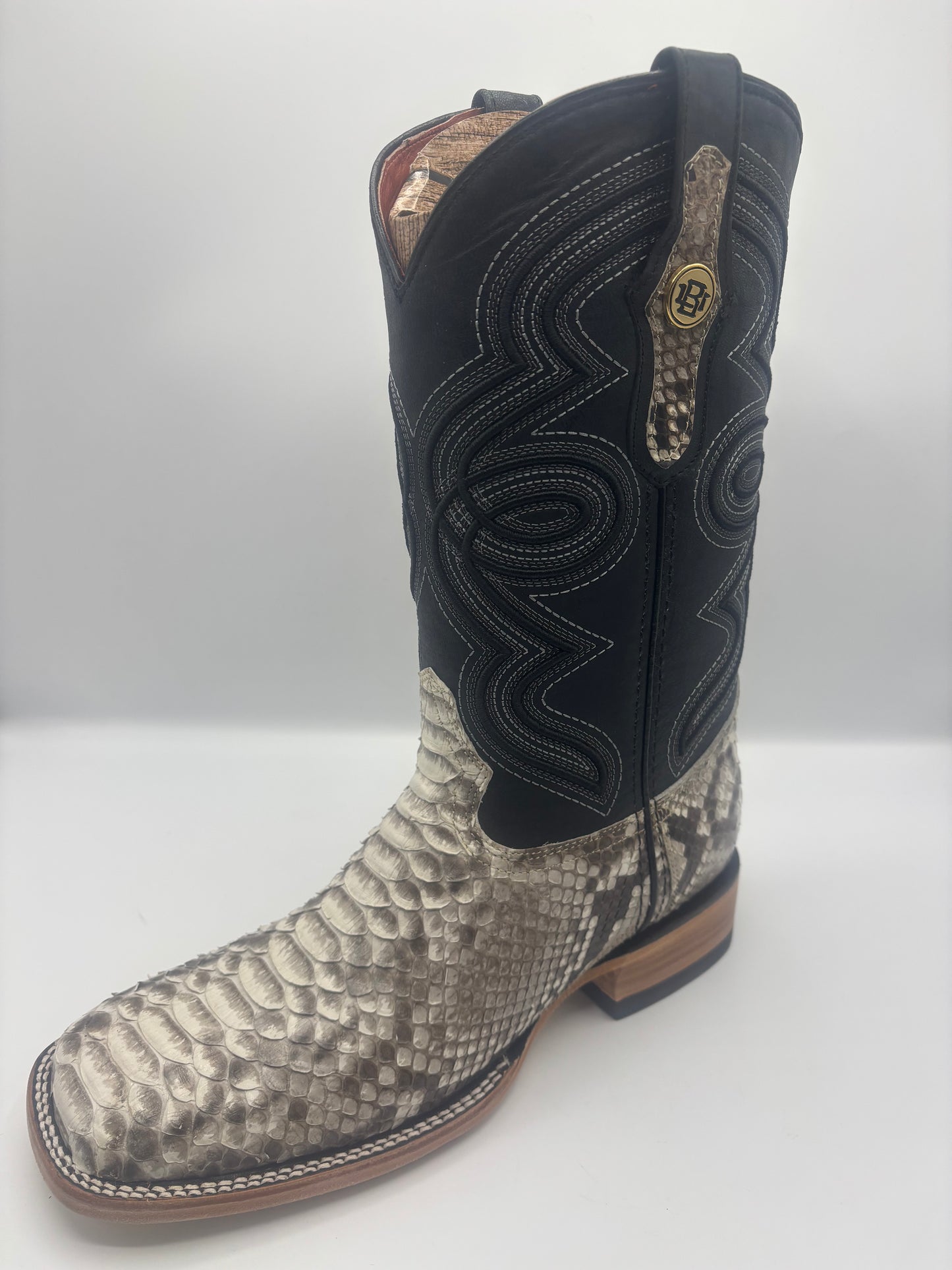 Exotic - Python Skin - Square Toe - Double Stitched