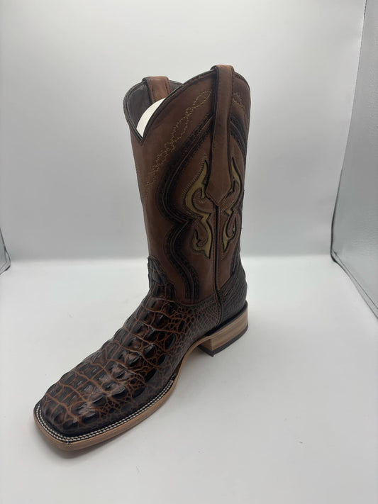 Caiman - Brown - Square Toe - Double Stitched